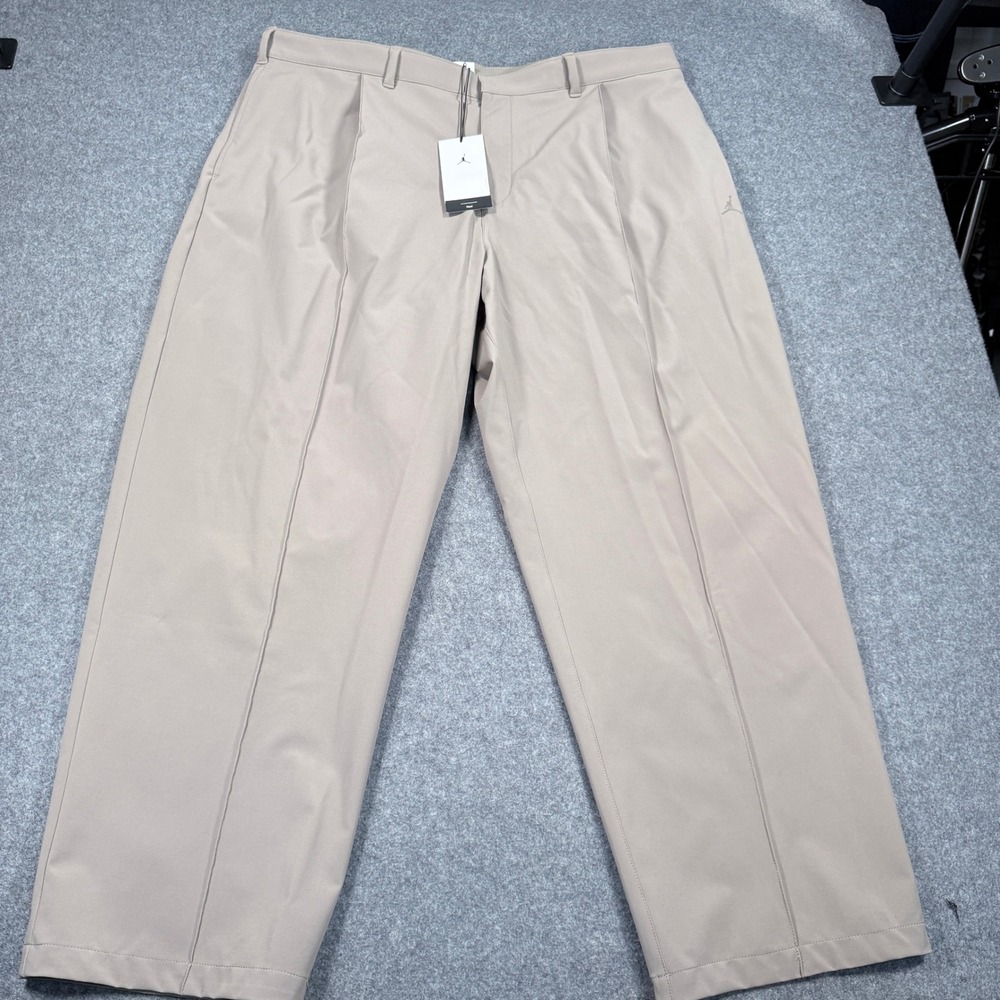 Jordan Golf Mens Loose Fit Repel Pleated Pants Khaki HV4769-040 Size 42
